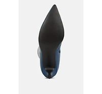 Uptown Pointed Mid Heel Calf Boots