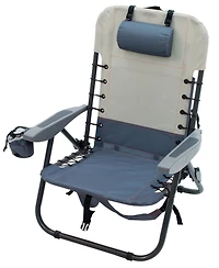 Camp & Go 2 x 2 x 3 ft Slate Lace Up Backpack Chair