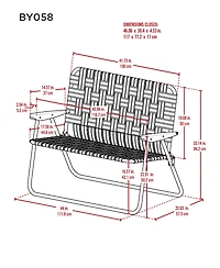 Rio Beach 4 x 2 3 ft Web Love Seat