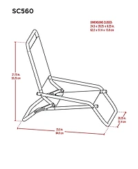 Rio Beach 2 x 2 x 2 ft Blue Sand Chair 2