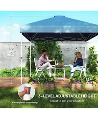 Outsunny 10' x Pop Up Canopy Tent with Sidewall, UPF50+,