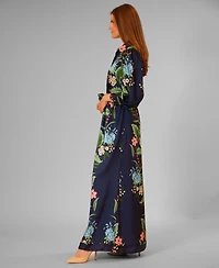 julia jordan Women's Long-Sleeve Collared Maxi Shirt Dress