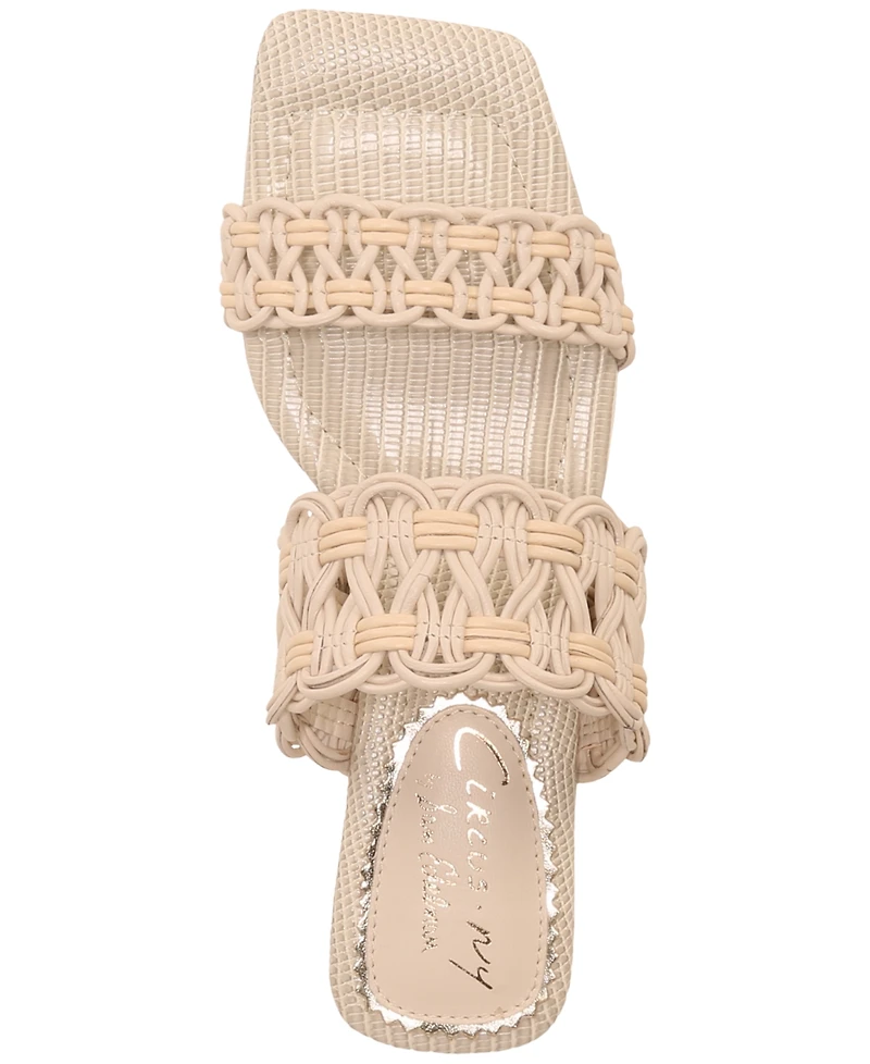 Circus Ny by Sam Edelman Women's Clover Woven Kitten-Heel Slide Sandals
