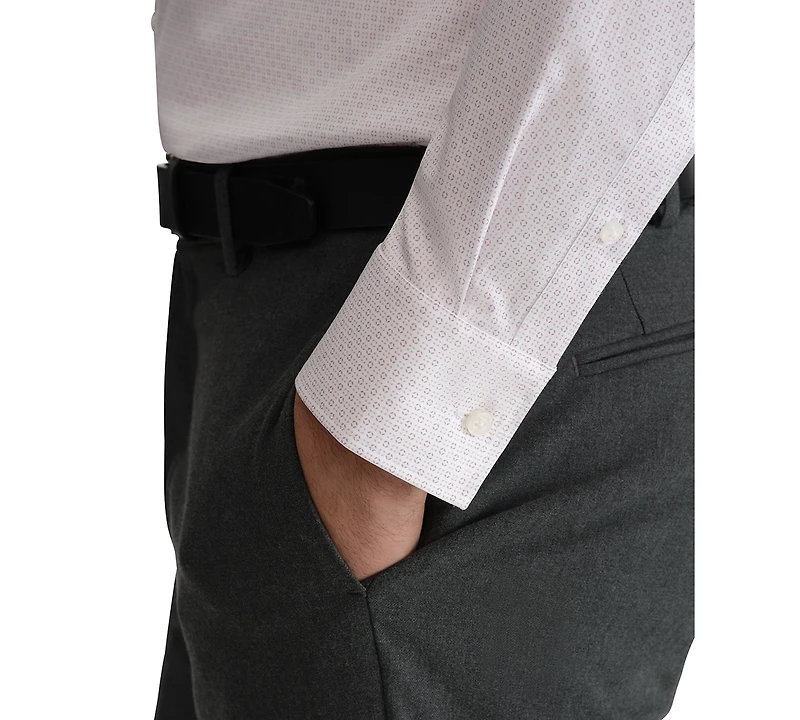 Calvin Klein Men's Spread Collar Regular-Fit Dress Shirt