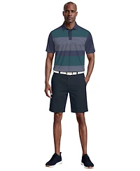 Pga Tour Men's Layered Stripe Print Golf Polo Shirt
