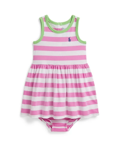 Polo Ralph Lauren Baby Girls' Striped Crewneck Dress & Bloomer