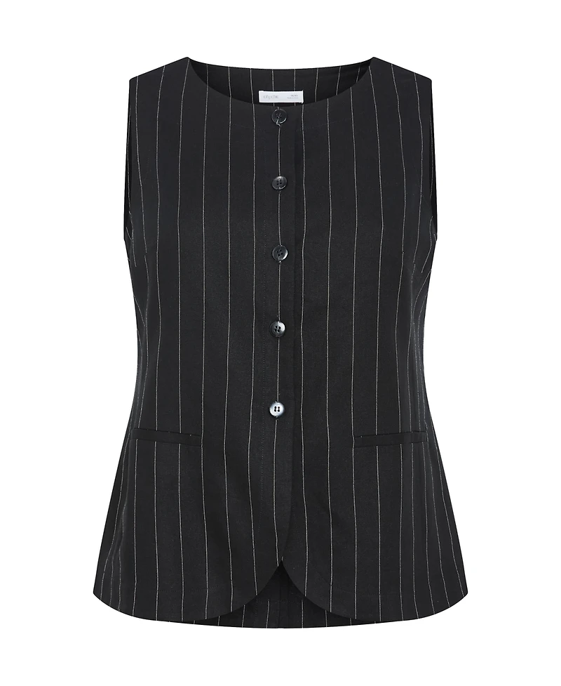City Chic Women's Plus Kelly Stripe Vest