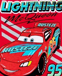 Cars Boys' Toddler 2T-4T McQueen Graphic Tops, Shorts, and Pants, 4-Piece Pajama Set