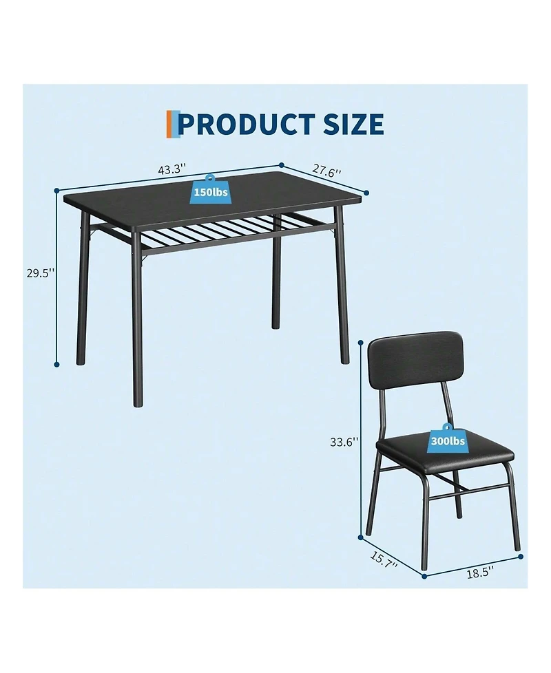 Gaomon Kitchen Table Dining Table Set For for Dining Room, Home Office