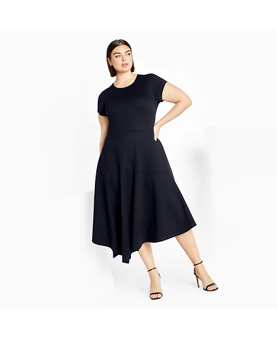 City Chic Women's Plus Ponte Flare Dress