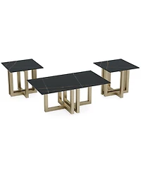 Emila 3-Pc. Rectangle Coffee Table and End Tables Set