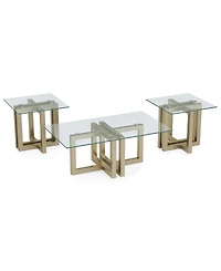 Emila 3-Pc. Rectangle Coffee Table and End Tables Set