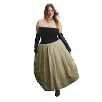 Eloquii Women's Strapless Combo Dress