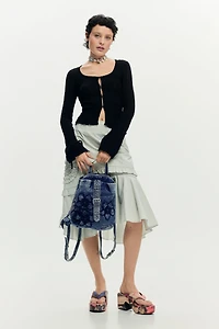 Desigual Women's Small denim floral backpack