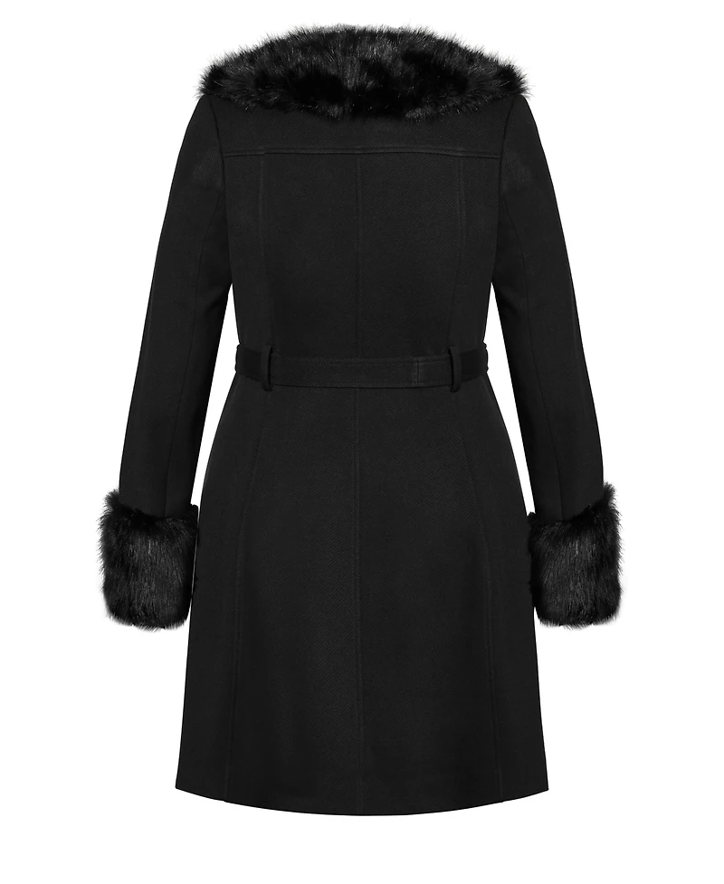 City Chic Women's Make Me Blush Coat