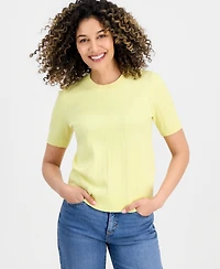 Style & Co Petite Fine Gauge Rib Crewneck Sweater, Macy's Exclusive