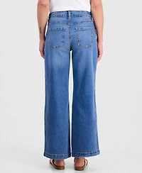 Style & Co Petite High-Rise Wide-Leg Jeans, Macy's Exclusive