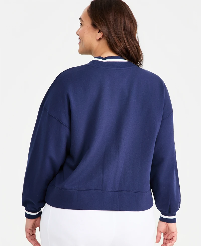 Id Ideology Plus Nyc Fleece Cardigan Sweatshirt, Macy's Exclusive