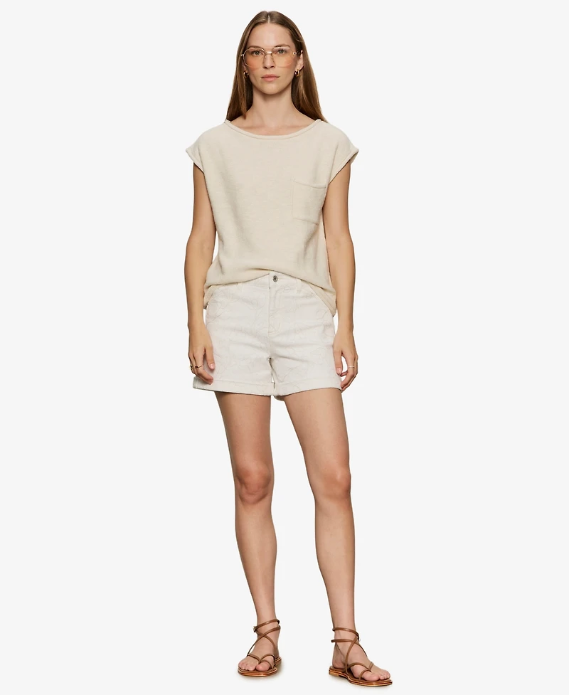 Sanctuary Women's Impact Embroidered Denim Shorts