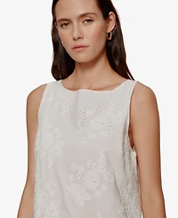 Sanctuary Women's Garden Eyelet Bubble Crew Neck Mini Dress