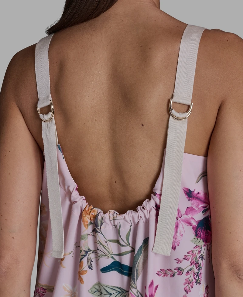 Bcbg Women's Commuter Printed Scoop Neck Maxi Dress