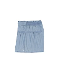Calvin Klein Girls' 7-16 Paper Bag Waist Shorts