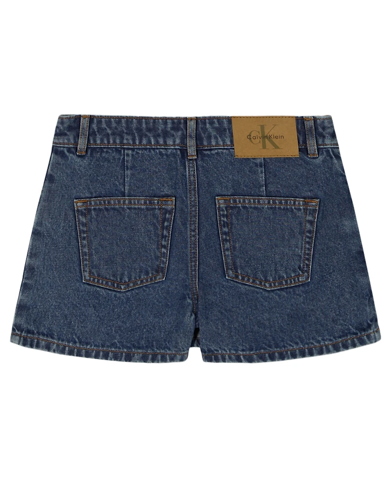 Calvin Klein Girls' 7-16 Denim Wrap Front Skort