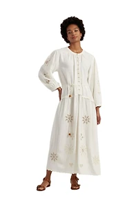 Chinti & Parker Women's Sienna Linen-Blend Broderie Dress
