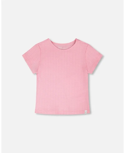 Deux par Deux Toddler Girls Crinkle Jersey T-Shirt Pink