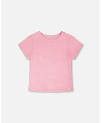 Deux par Deux Toddler Girls Crinkle Jersey T-Shirt Pink