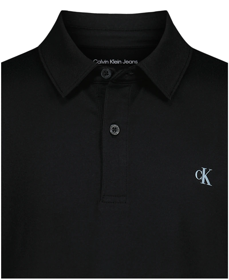 Calvin Klein Boys' 8-20 Short-Sleeve Tech Polo Shirt