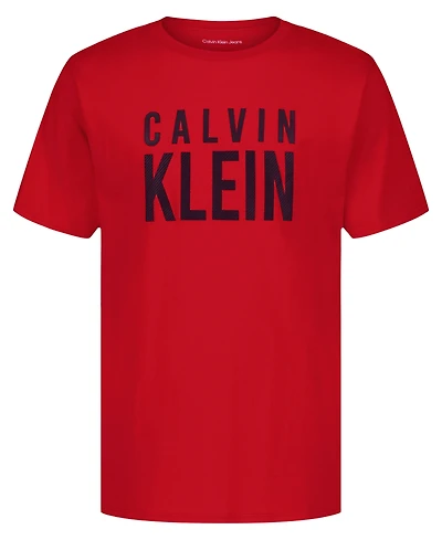 Calvin Klein Boys' 8-20 Ck Structure Short-Sleeve Crewneck T-Shirt