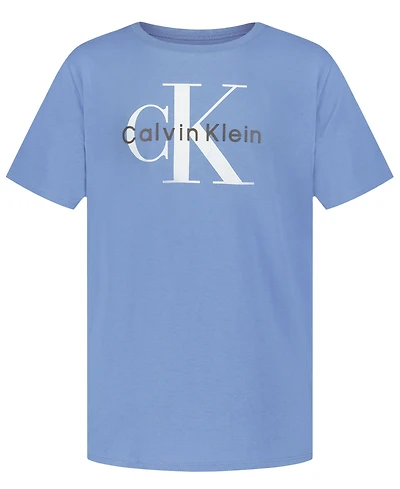 Calvin Klein Boys' 8-20 Monologo Crewneck Short-Sleeve T-Shirt