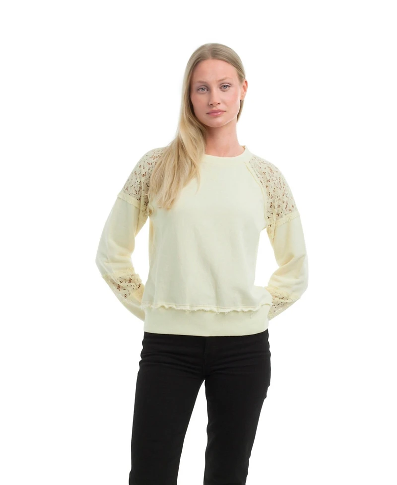 Wilt Clothing Women's Lace Details Sweatshirt