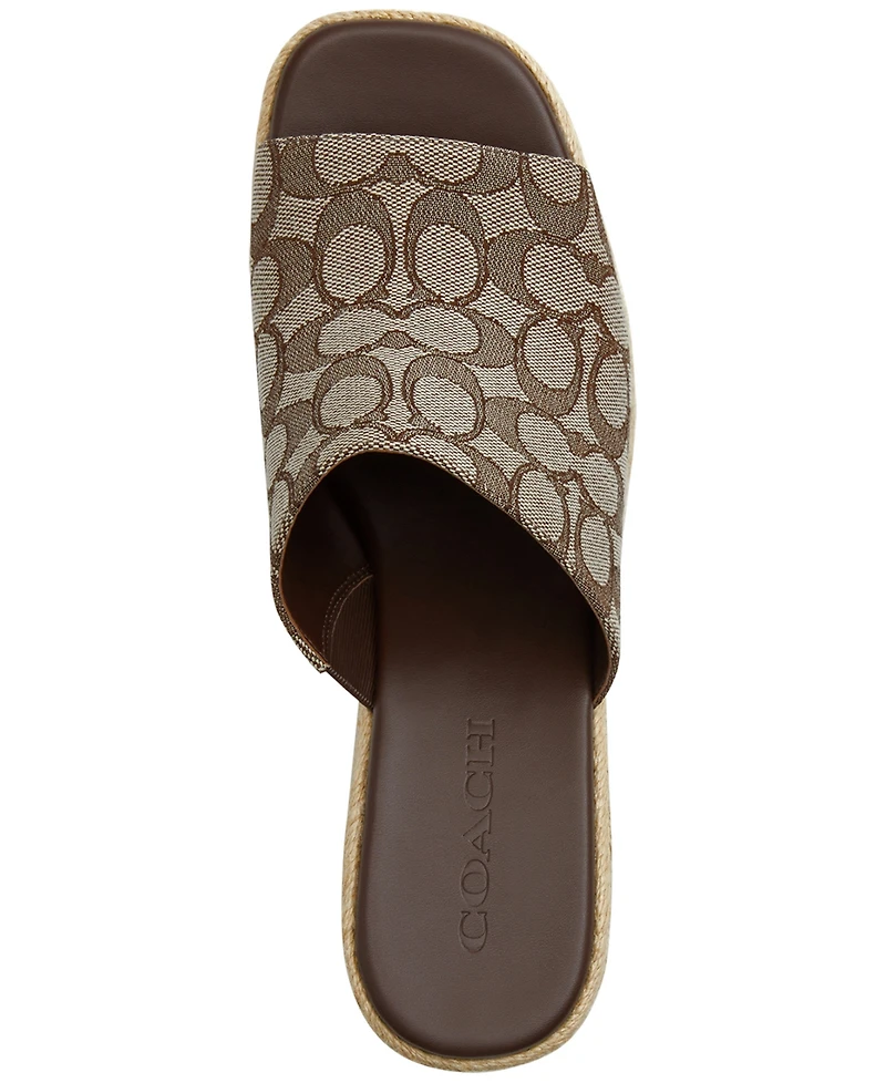 Coach Women's Wedge Espadrilles Slip-On Sandals