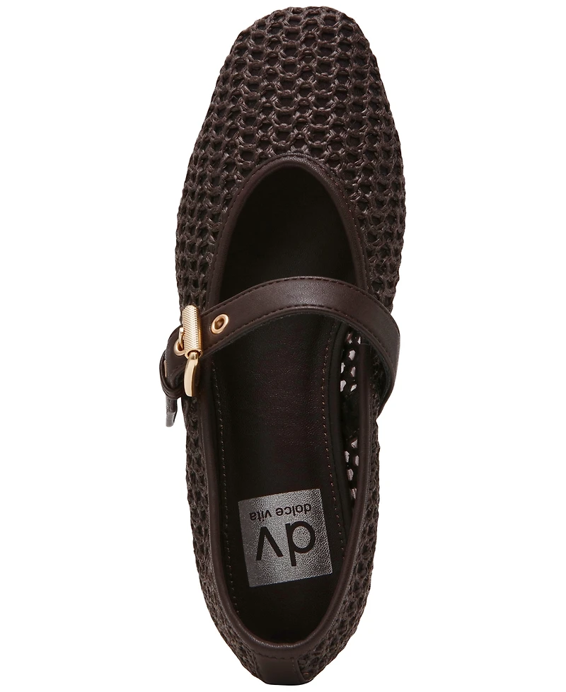 Dv Dolce Vita Women's Mulaney Mesh Buckle Mary Jane Flats