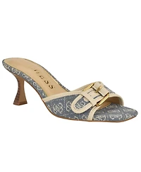 Guess Women's Dista Buckle Kitten Heel Sandals