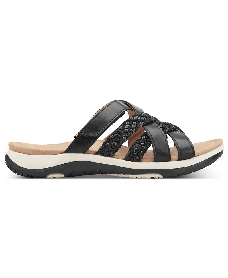 Rockport Women's Sedona Strappy Slip-On Flat Sandals