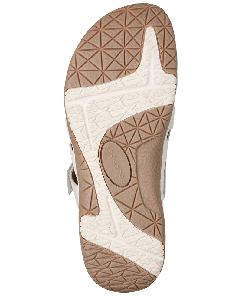 Rockport Women's Sedona Strappy Slip-On Flat Sandals