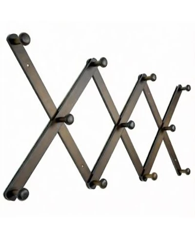 Yigii Wooden Accordion Coat Rack Expandable Space Saving Durable