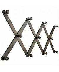 Yigii Wooden Accordion Coat Rack Expandable Space Saving Durable