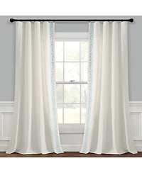 Lush Decor Modern Luxury Embroidered Border Window Curtain Panel Single