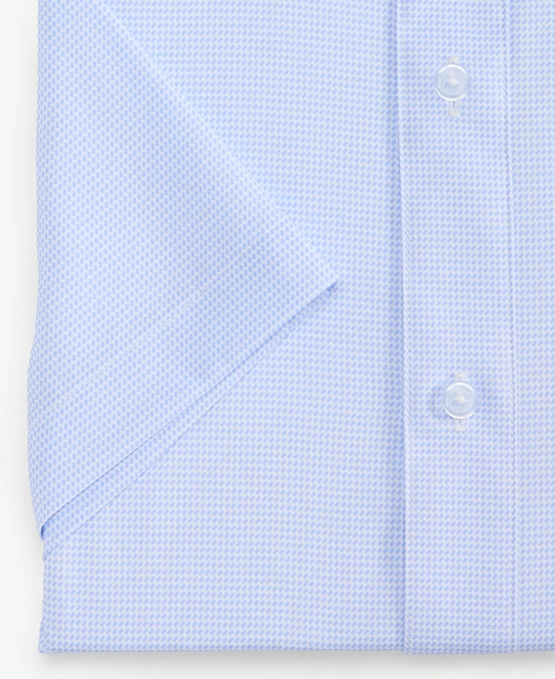 Dylan Park Men's Slim-Fit Performance Four-Way Stretch Short-Sleeve Dress Shirt