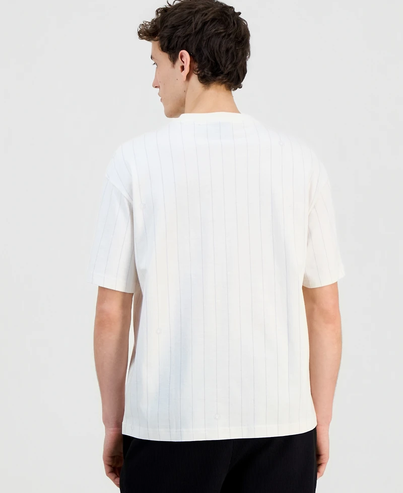 Hugo Boss Men's Cotton Striped Crewneck T-Shirt