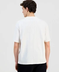 Hugo Boss Men's Cotton Striped Crewneck T-Shirt