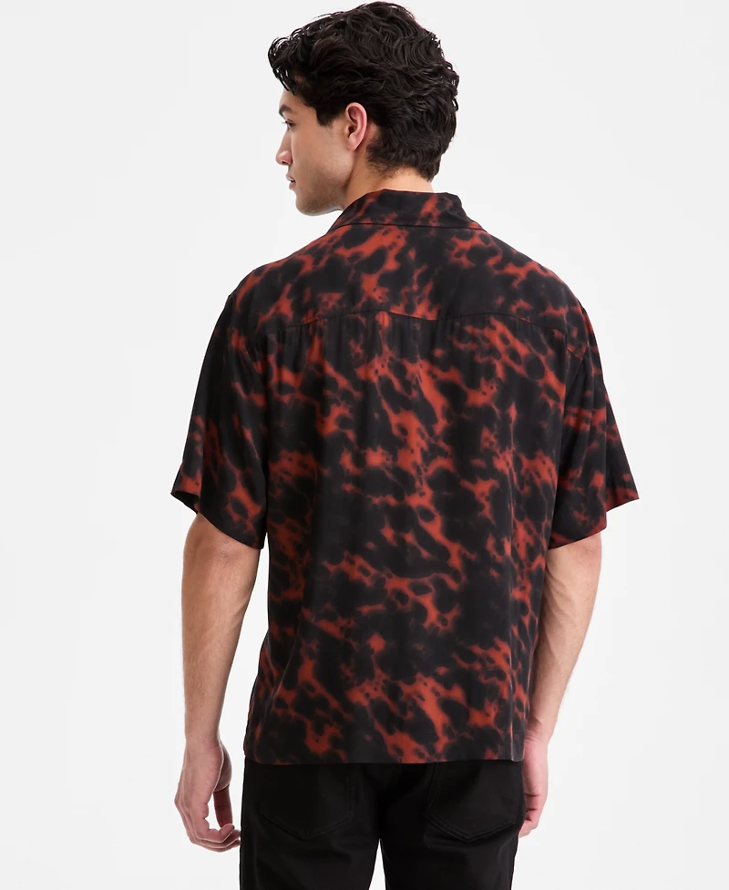 Hugo Boss Men's Printed Short-Sleeve Oversized Camp Shirt