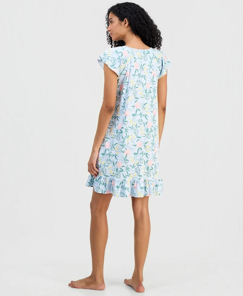 Charter Club Women's Mother's Day Printed Cotton Short Sleep Gown, Macy's Exclusive