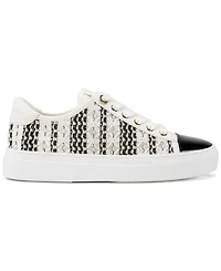 Karl Lagerfeld Paris Women's Caelan Crochet Round Toe Sneakers