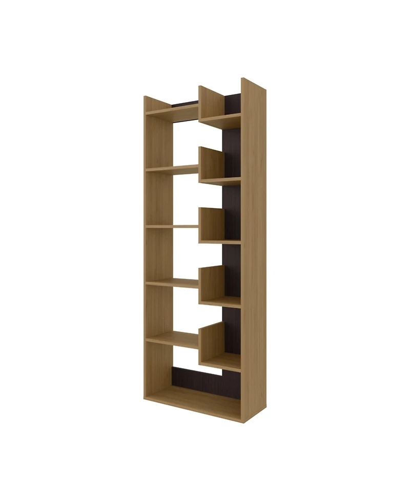Fm Furniture Perry Bookcase in Melamine with Open Storage
