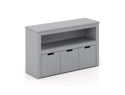 Kid Toy Storage Cabinet 3 Drawer Chest with Wheels Large Cube Shelf